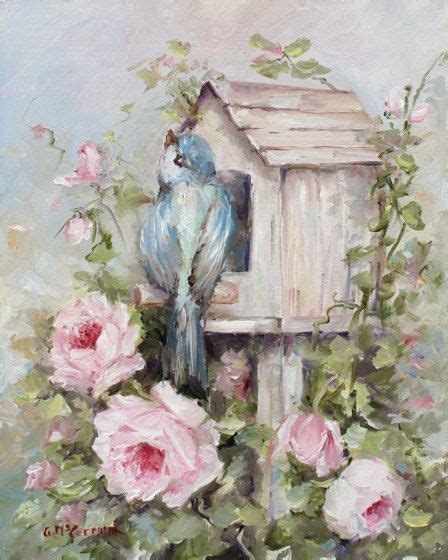 Flower Art Flower Painting Bird Houses Painted