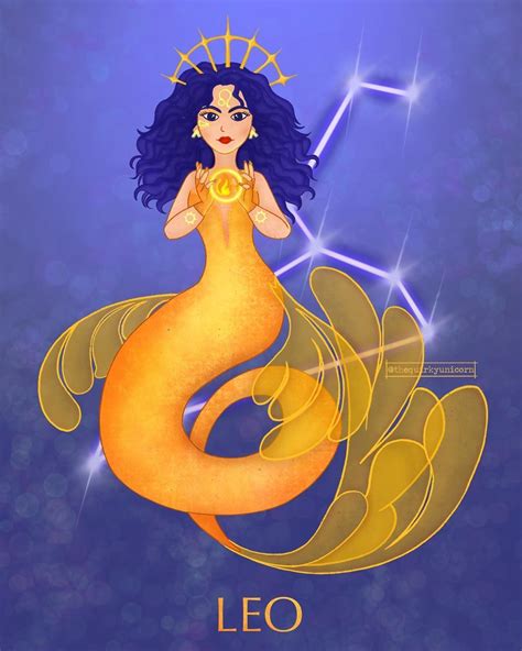 Leo Mermaid Zodiac Art Mermay In 2024 Zodiac Art Mermaid Art