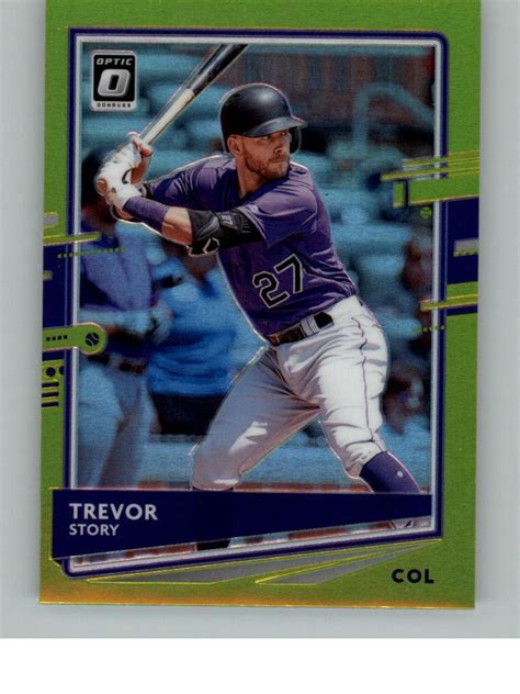 2020 Donruss Optic Trevor Story 165 Colorado Rockies Lime Green EBay