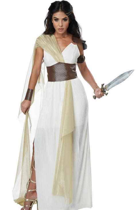 Spartan Warrior Queen Costume Dress Greek Goddess Adult Womens Toga