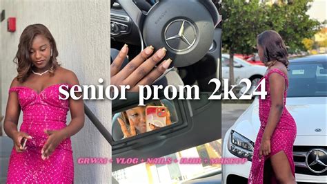 My Senior Prom Vlog Prep With Me Vlog Grwm Nails Lashes