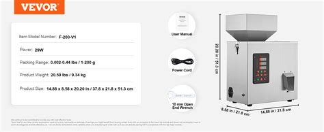 Vevor Powder Filling Machine Lbs G Automatic