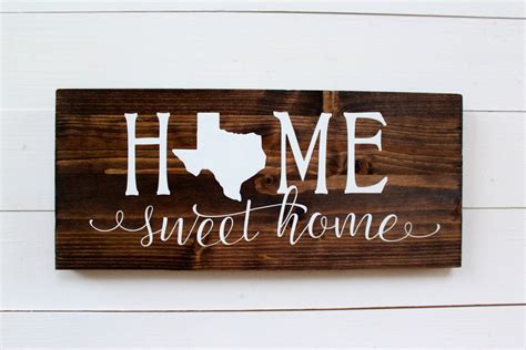 Texas Texas Decor Home Sweet Home Texas Texas Home Decor - Etsy