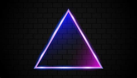 Vintage Neon Triangle Frame