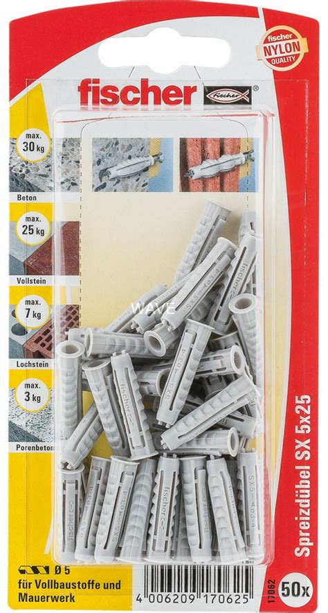 Fischer Expansion anchor SX 5x25 K 50 modelis 017062 žema kaina