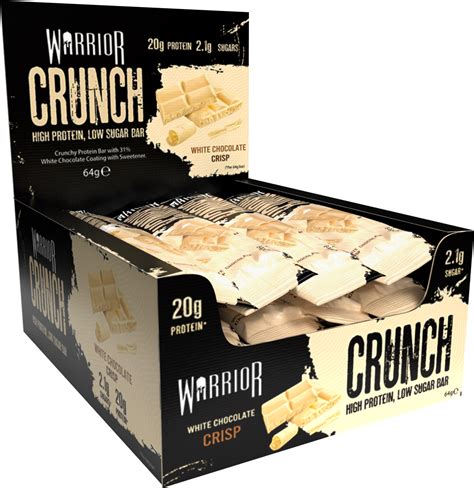 Warrior Crunch Protein Bar 12 Bars Low Sugar Low Carb Protein Bars