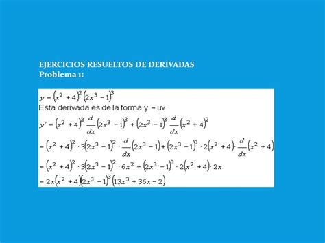 EJERCICIOS RESUELTOS DE DERIVADAS CARLOS GÓMEZ Reglas de derivación