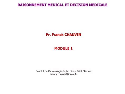 Ppt Raisonnement Medical Et Decision Medicale Powerpoint Presentation