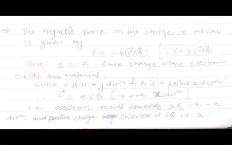 A Conducting Slab Of Copper Pqrs Is Kept On The Xy Plane In A Uniform