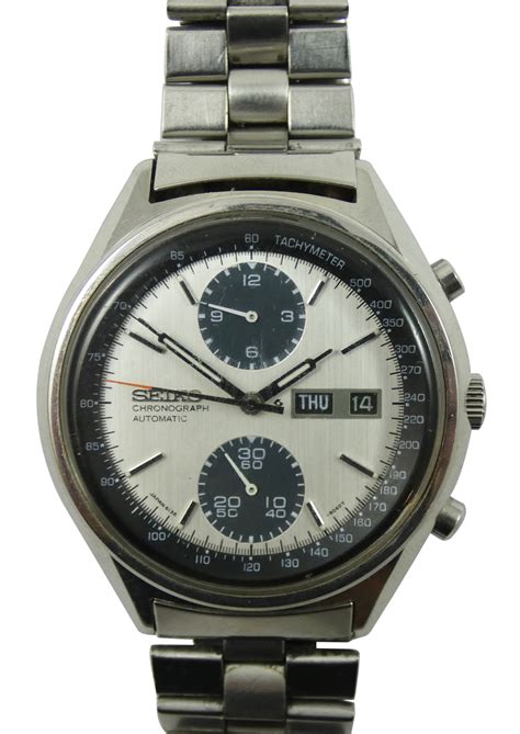 Seiko Panda Jumbo chronograph automatic stainless steel gentleman's ...
