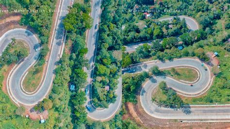 Mangima Zigzag Road Aerial View In Manolo Fortich Bukidnon