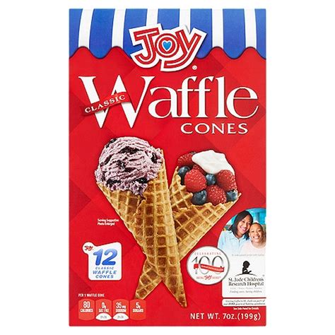 Joy Classic Waffle Cones 12 Count 7 Oz