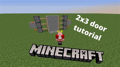 Minecraft Redstone Door 3x2 Tutorial Youtube