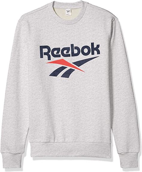 Reebok Classic Vector Crewneck Light Grey Heather Large Clothing Reebok Classic