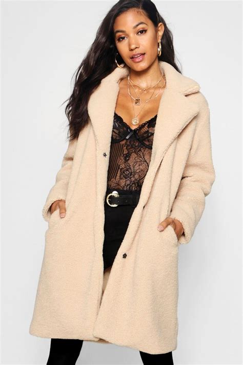 Teddy Faux Fur Coat Boohoo