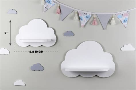 Small Wooden Cloud Shelf Floating Shelf Cloud Shelf For Baby Etsy