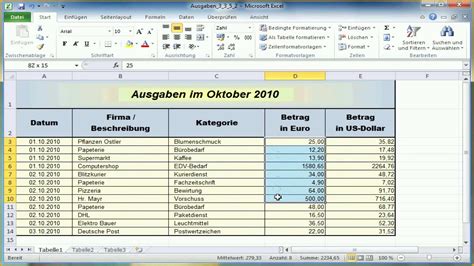 Beste Haushaltsbuch Excel Kostenlos Vorlagen Und Muster