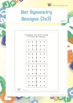 Dot Symmetry Designs X Visual Perception Worksheets Tpt