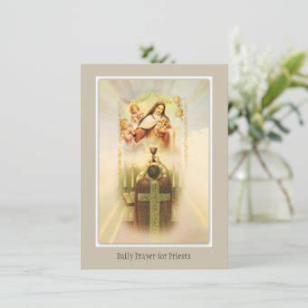 Daily Prayer For Priests By St Therese Card Zazzle