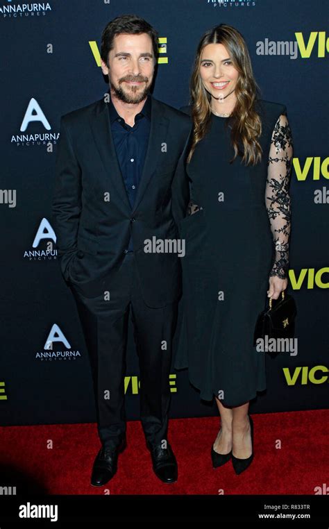 Christian Bale And His Wife Sibi Blazic Attending The Vice World Premiere At The Samuel