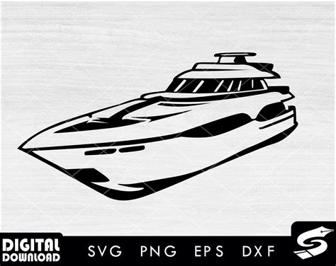 Yacht Svg Speed Boat Svg Motor Boat Svg Boat Svg Yacht Clipart