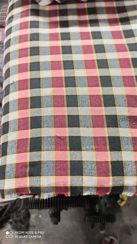 Cotton Checks Fabric For Boxer Check Stripes Multicolour Rs