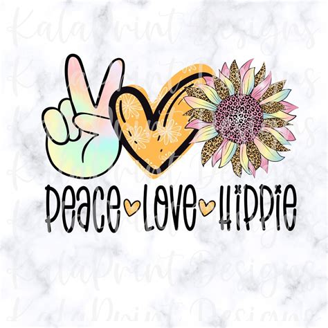 Peace Love Hippie PNG Tie Dye Peace Sign Leopard Sunflower PNG - Etsy