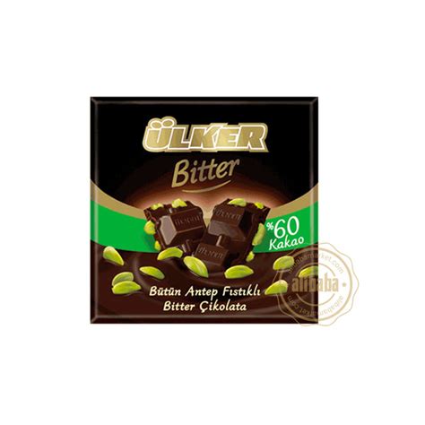 Ulker Golden Bitter Chocolate W Pistachio Bars 70gr Altin Fine Foods