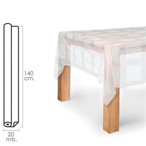 Mantel Hule Rectangular Bordados Transparente Impermeable Antimanchas