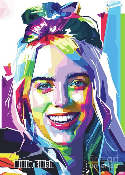 Billie Eilish Popart Digital Art By Syarif Kuroakai Pixels