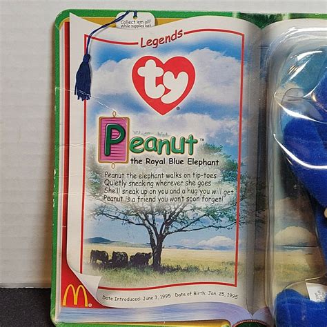 Mavin Mcdonalds Legend Peanut The Royal Blue Elephant Ty Beanie Baby