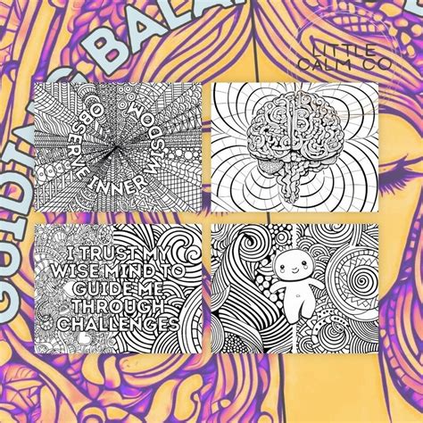 Wise Mind Coloring In Pages Dbt Activity Mindfulness Relaxation