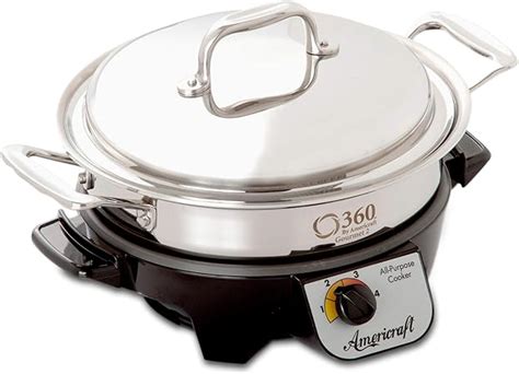 360 Stainless Steel Slow Cooker 23 Quart Saute Pan Is Induction Cookware