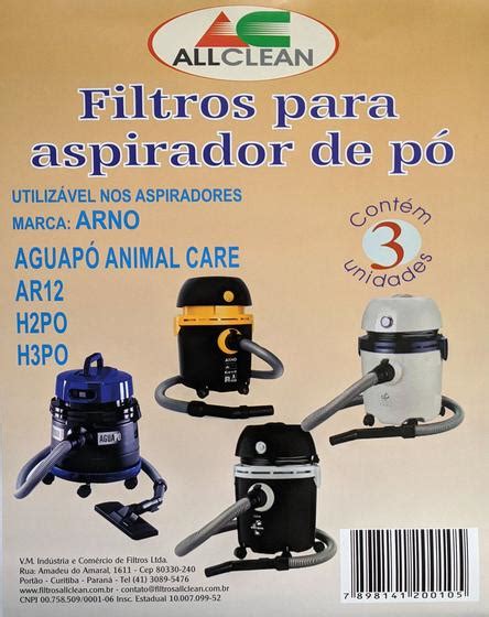 Kit C Sacos Para Aspirador De P Compativel Arno Ar Aguap