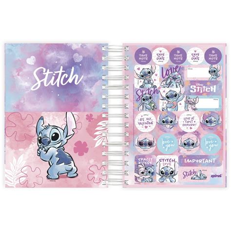 Agenda diária Stitch 2023 176 folhas 2368446 Spiral Ds