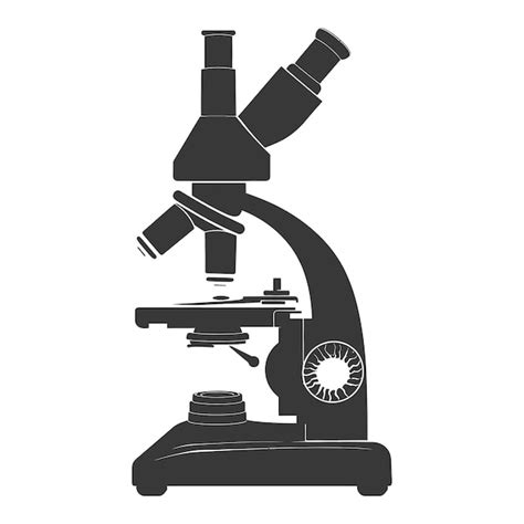 O Microsc Pio De Silhueta Um Instrumento De Laborat Rio S De Cor