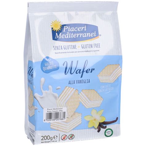 Piaceri Mediterranei Wafer Vaniglia Quadrotti Golosi Senza Glutine 200