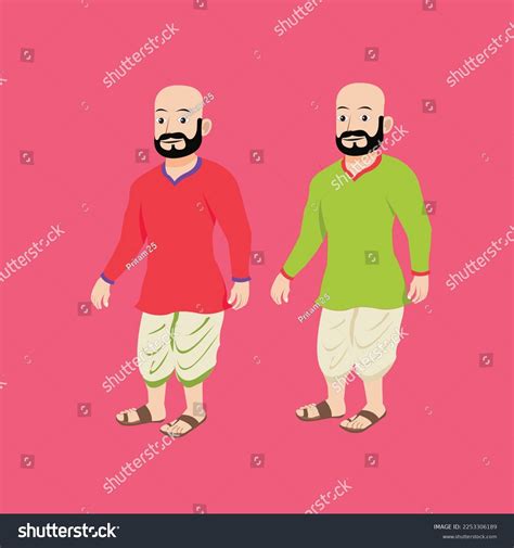 Indian Man Cartoon Character Moral Stories Stock Vector Royalty Free