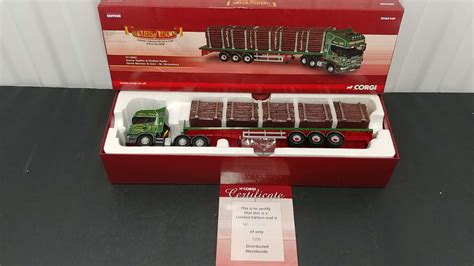 Lot Corgi Cc Limited Edition Scania Topline Flatbed