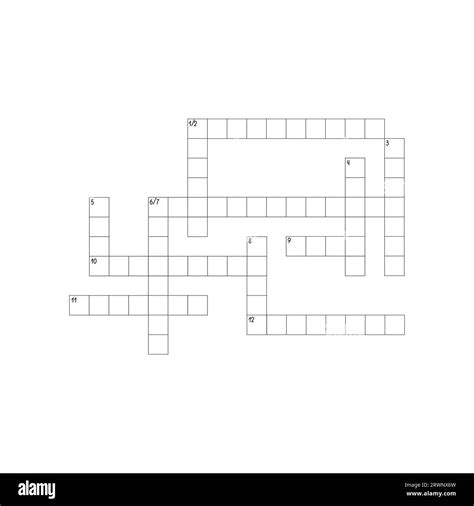 Blank Crossword Puzzle Grid Empty Template Circles To Fill In For