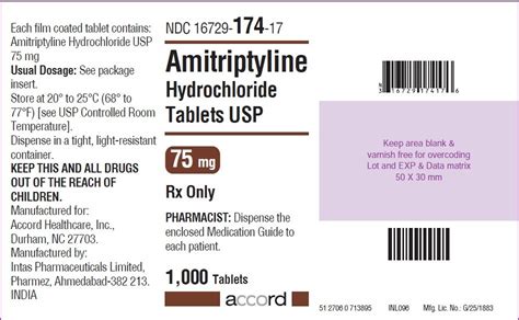 Amitriptyline Fda Prescribing Information Side Effects And Uses