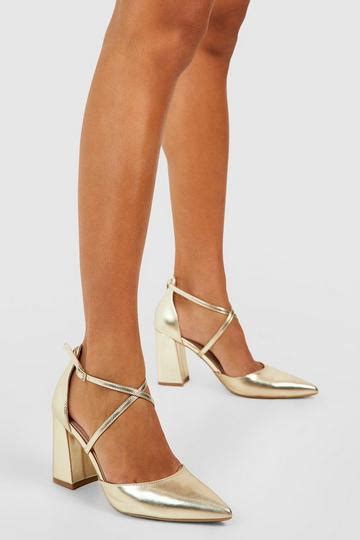 Gold Court Shoes Boohoo Uk