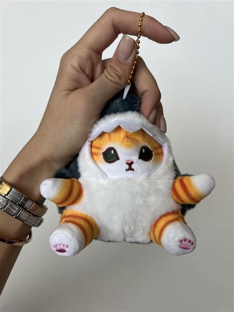 Мягкая плюшевая игрушка котик в костюме "Акулы"- синий 10 см - купить с ...