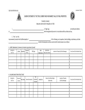 Fillable Online SWORN STATEMENT OF THE TRUE CURRENT AND FAIR MARKET