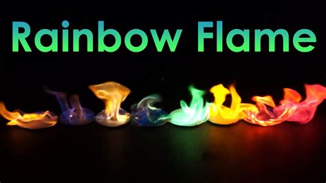 Rainbow Flame! Coloured Fire Experiment! - YouTube