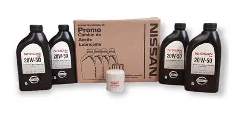 Kit Cambio De Aceite 20w50 Nissan Versa 12 19 March 12 19 Envío gratis