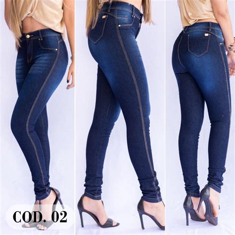 Kit Cal As Jeans Feminina Cintura Alta Hot Pants Lycra R