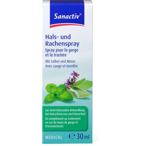 Sanactiv Spray F R Hals Und Luftr Hre Mit Salbei Und Minze Migros