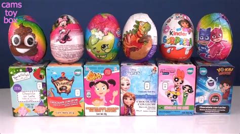 Minnie Mouse Chocolate Kinder Surprise Eggs Opening El Chavo Dora Pj Masks Disney Youtube