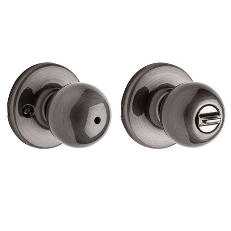 Kwikset Polo Antique Nickel Privacy Door Knob Single Pack At